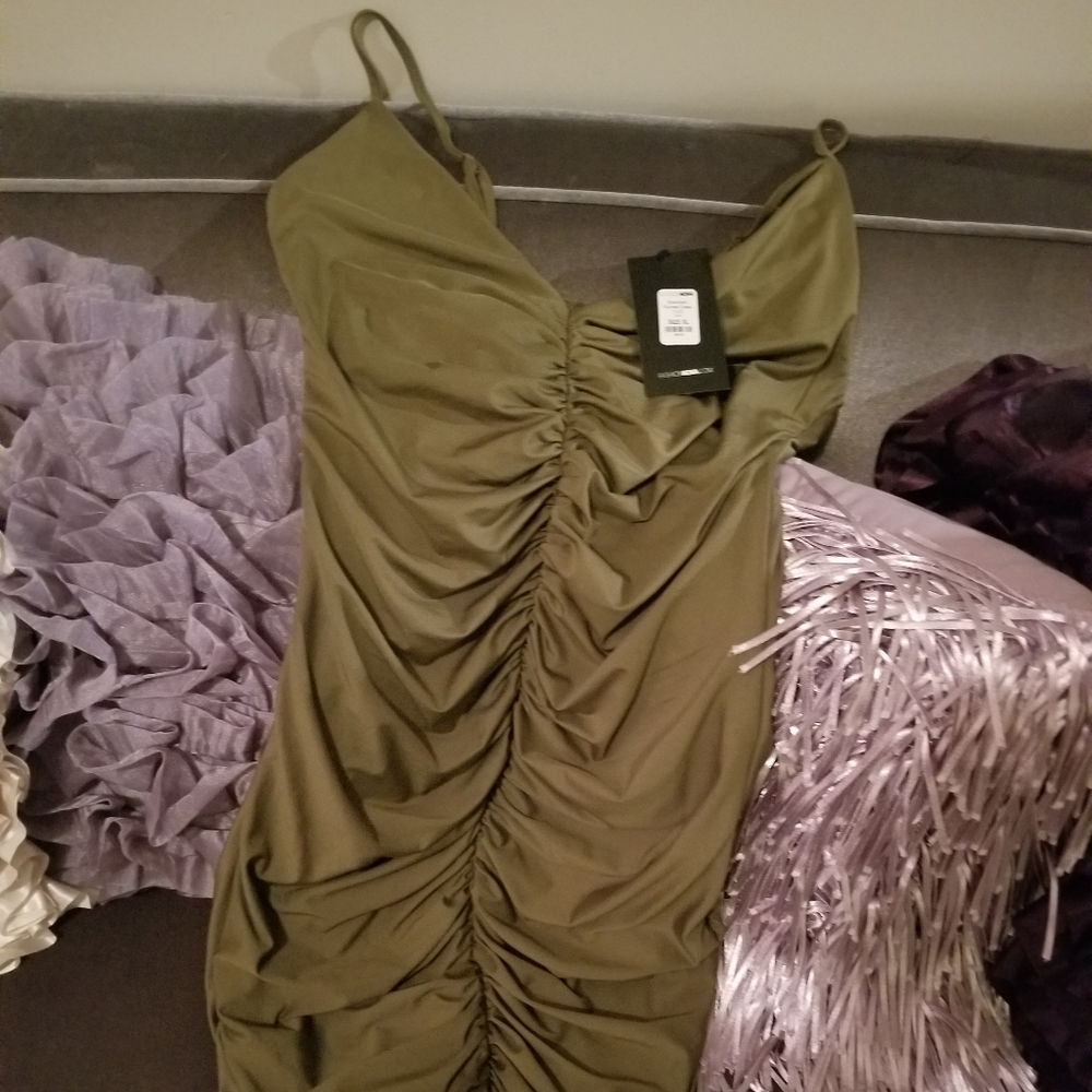 Womens Rutched Dress